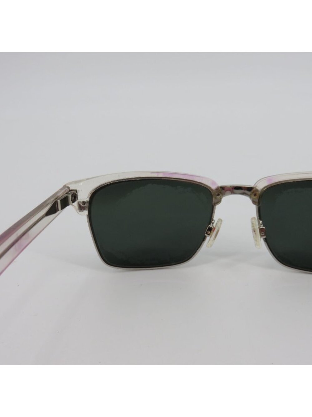 Maui Jim KAWIKA Clear Pink Silver Tone Accent Sunglasses Unisex MJ-257-05CR - Picture 14 of 16